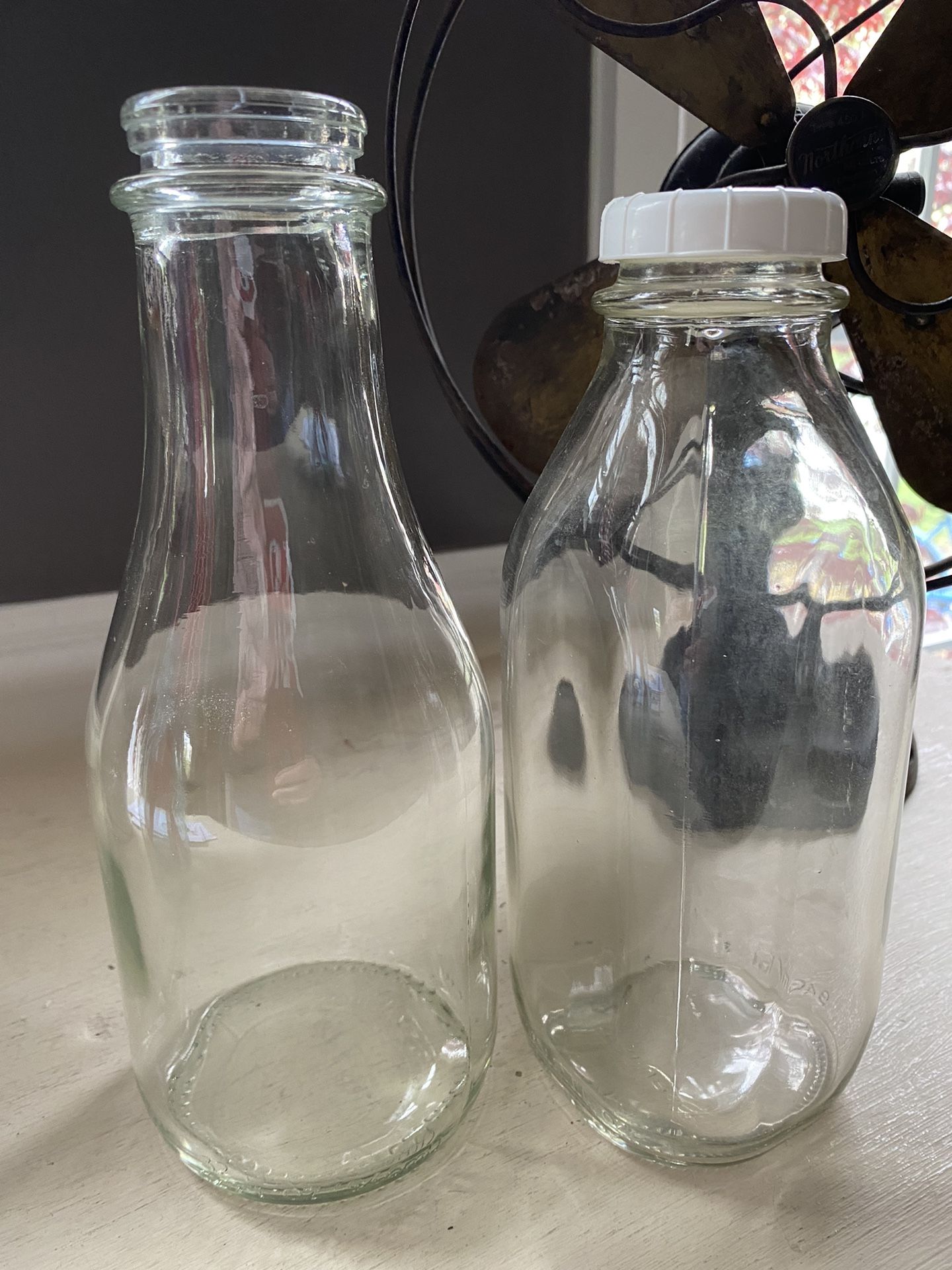 2 Stanpac Milk Bottles