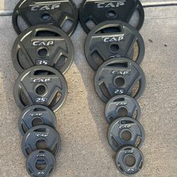 Cap Olympic Barbell Grip Weight Plates $240   