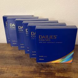 Alcon Dailies Colors One Day Contact Lens Lenses - Mystic BLUE Non-Prescription 0.00 - 540 Lens