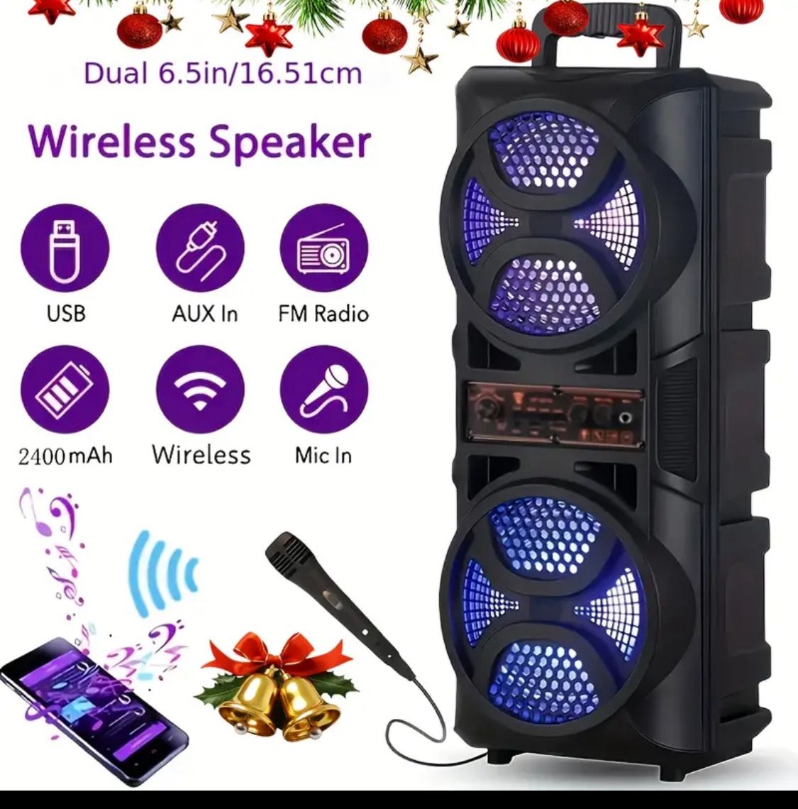 NEW Portable PA Speaker System With Microphone