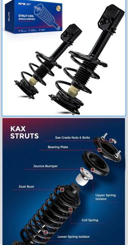 KAX 2PCS Front Complete Struts Assemly with Coil Spring for Nissan