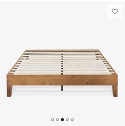 All Modern Wood Platform Bed Frame with Memory Foam Mattress
