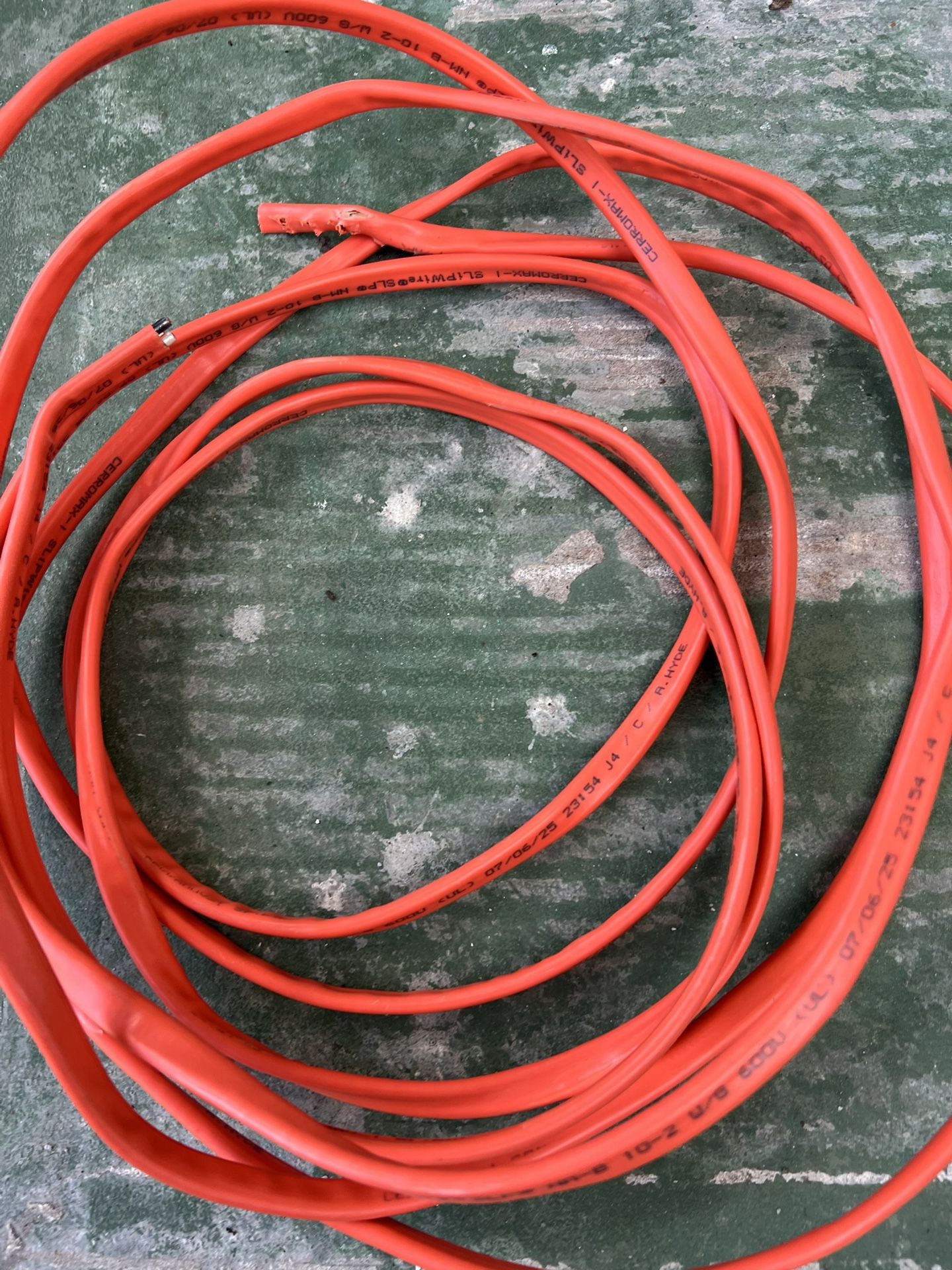 10/2 Electrical Wire 19ft 8in Long