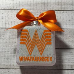 Whataburger Inspired Glitter Ornament