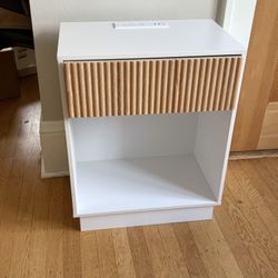 Nightstand/End Table With Electric & USB Plugs
