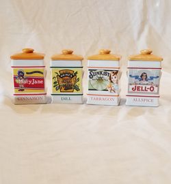 Vintage Country Store Spice Jar Collection