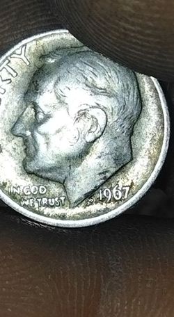 1967 double ear Roosevelt dime