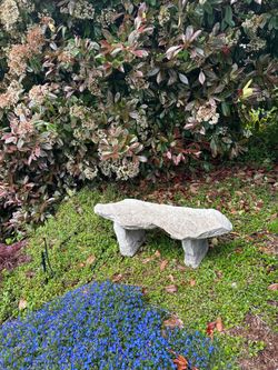 Garden stone bench
