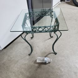 Wrought Iron Table With Glass Heavy 