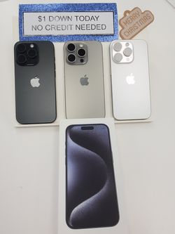 Apple iPhone 15 Pro- Pay $1 DOWN AVAILABLE - NO CREDIT NEEDED 