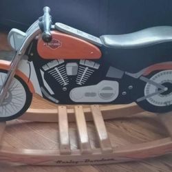 2T Harley Davidson Jacket And Motercycle Rocking Horse