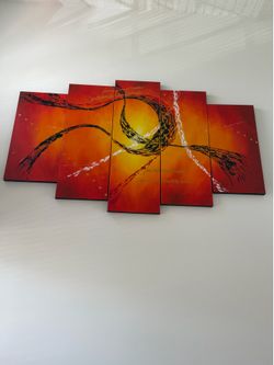 Large-Scale Original Oil Painting – 5 Panel Set