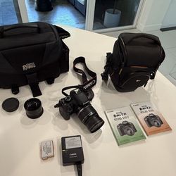 Canon Rebel T2i DSLR Bundle – Cases, Battery, Charger Included