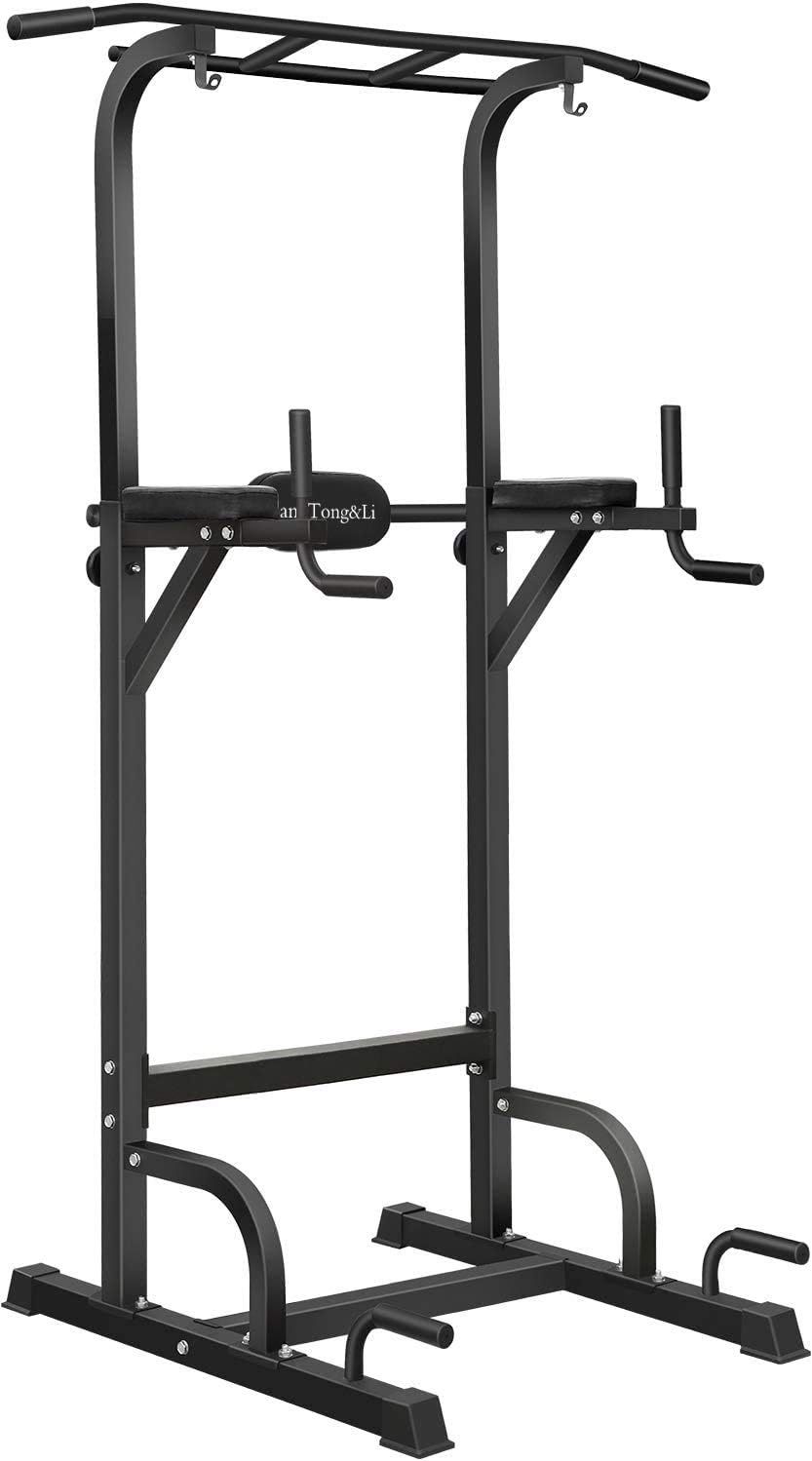 BangTong&Li Power Tower, Pull Up Bar Dip Station/Stand for Home Gym Strength Training Workout Equipment