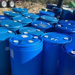 Blue & White 55 Gallon Barrels Drums Delivery Available 