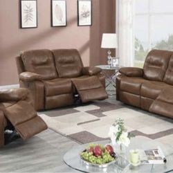 New Power Recliner Couch , Loveseat And Chair ! Zero Down Financing  ! 
