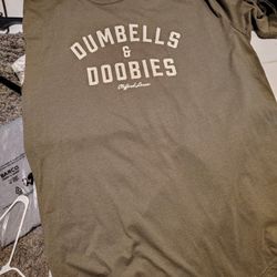 Dumbbells & Doobies Clifford Lenox Green Workout T-Shirt Men Short Sleeve