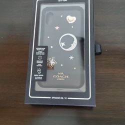COACH Leather Iphone XS Case