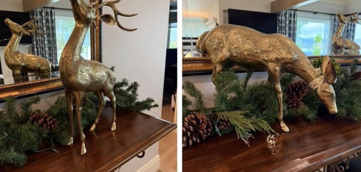 Vintage Solid Brass Deers $300 each