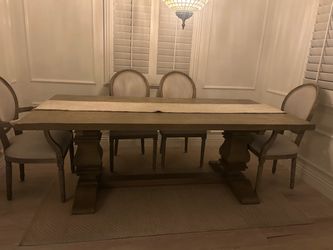 Restoration Hardware Dinning table grey oak