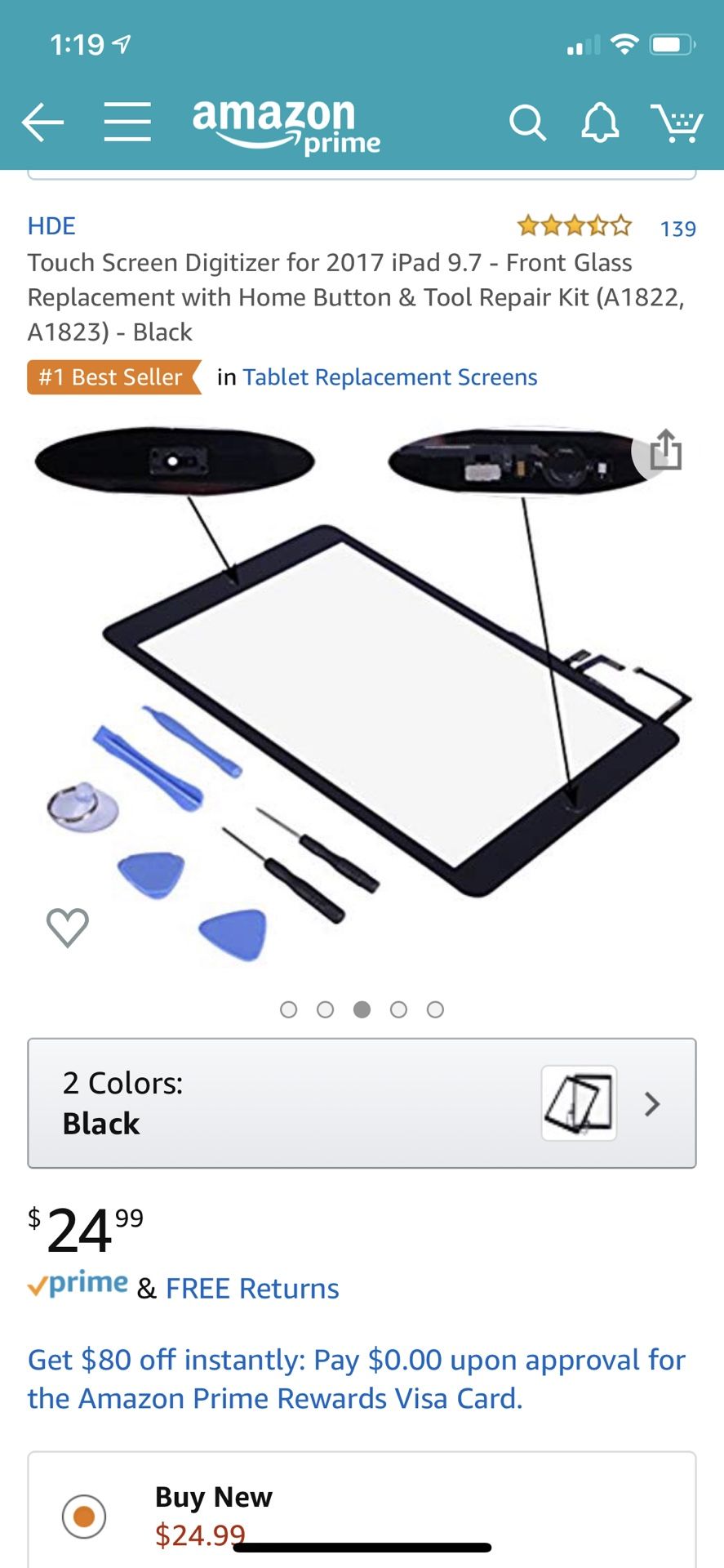 Front glass for iPads to be fix