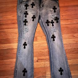 Grey Stack Jeans