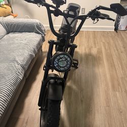 Electric Bike, Peak Power 1500W, Full Suspension, Top Speed 31 MPH, Range 40-70 Miles, 48V 20Ah Removable Battery, 2-Seater Design, LED Hea