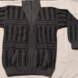 Alpaca Sweater Grey Green Men - New