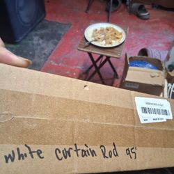 White Curtain Rod 95 Inches Long