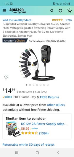 Upgraded Version] SoulBay Universal AC/DC Adapter