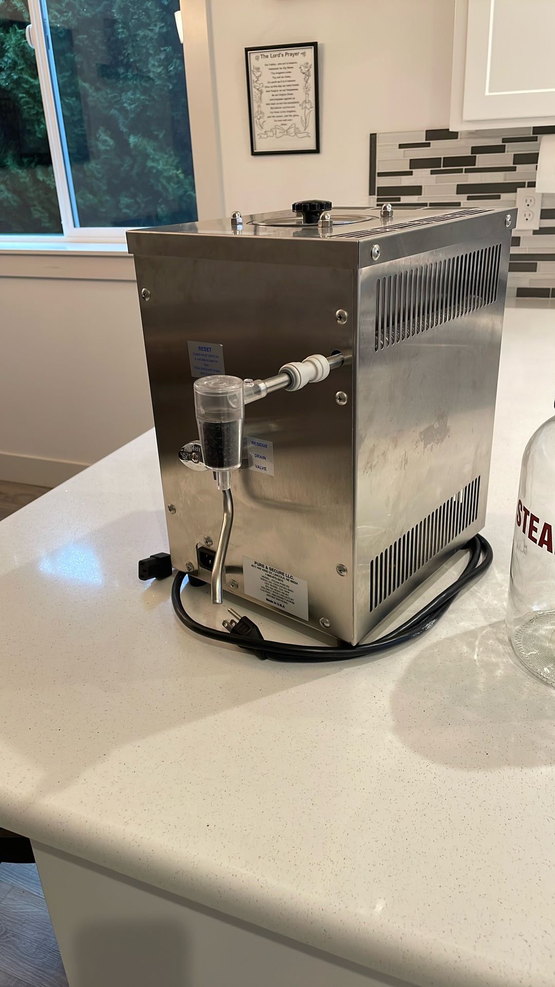 Pure Water Steam Pure Countertop Water Distiller