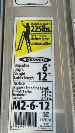 Werner M2-6-12 articulating ladder great shape