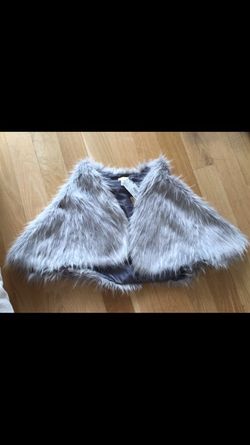 Faux fur cape