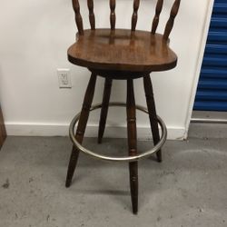 31”h Solid wood swivel stool or chair