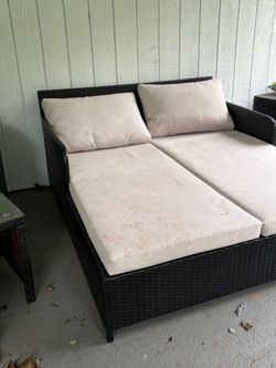 Recent: Double Wide Chaise Patio Lounge Bed
