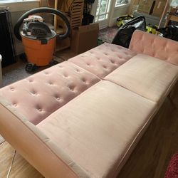 Pink futon just cleaned
