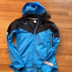 Nike Médium Womens Blue And Black Windbreaker Jacket 