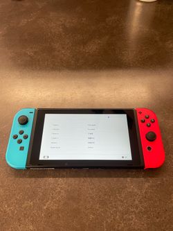 Nintendo Switch HAC-001(-01) Console Neon Blue/Red Joy-Cons - Tested
