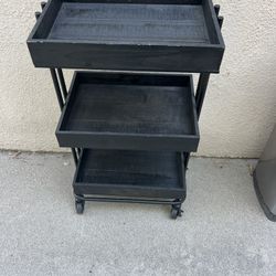 3 Tier Rolling Cart 12x16” 28”h