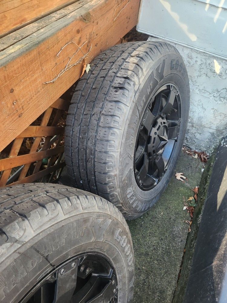 17 inch Rockstar 2 Rims on Good Year Wrangler 245 70R17 Tires