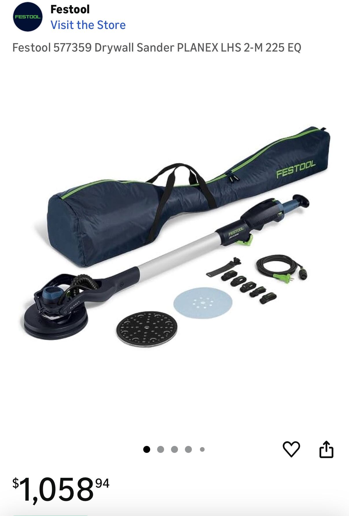 Festool 577359 Drvwall Sander PLANEX LHS 2-M 225 EO