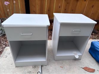 Set of White Nightstands