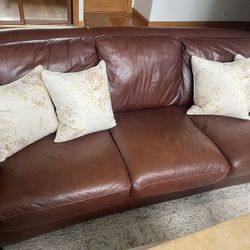 Real Leather 2 Peace Couch 