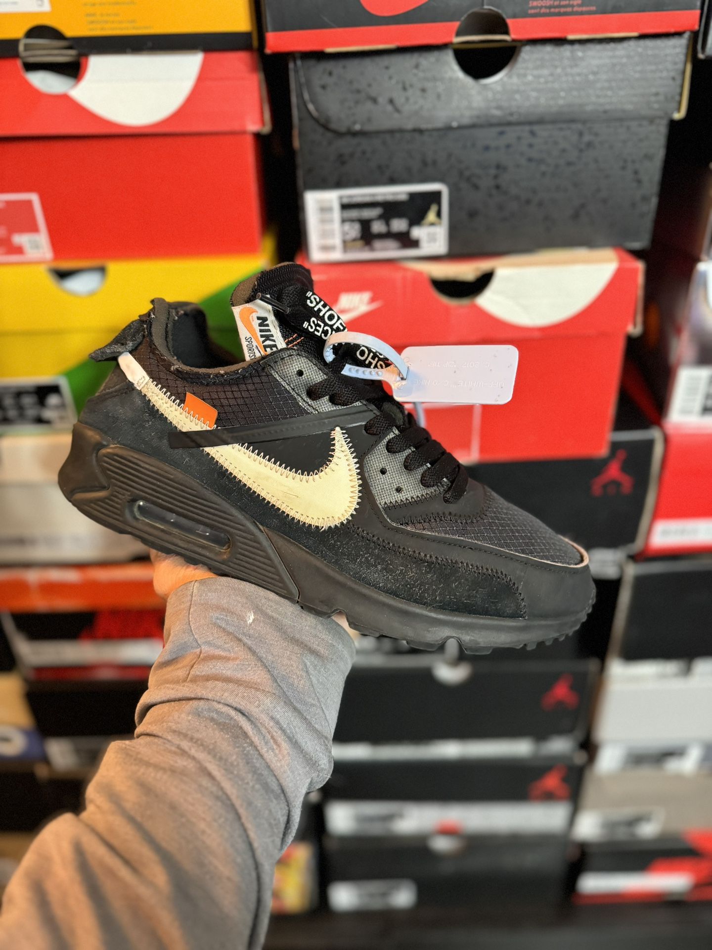 Nike Air Max 90 Off White Black size USED