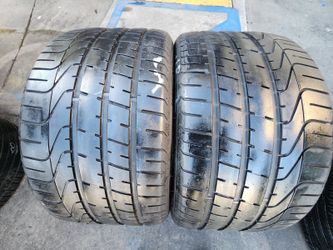 2 USED TIRES PIRELLI 295/30/20