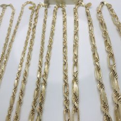 Newly Arrived 14K Gold Milano Chains! See description for sizes!