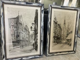 Two Different Vintage Frame Wall Art