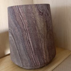 Marbled Stoneware Utensil Crock