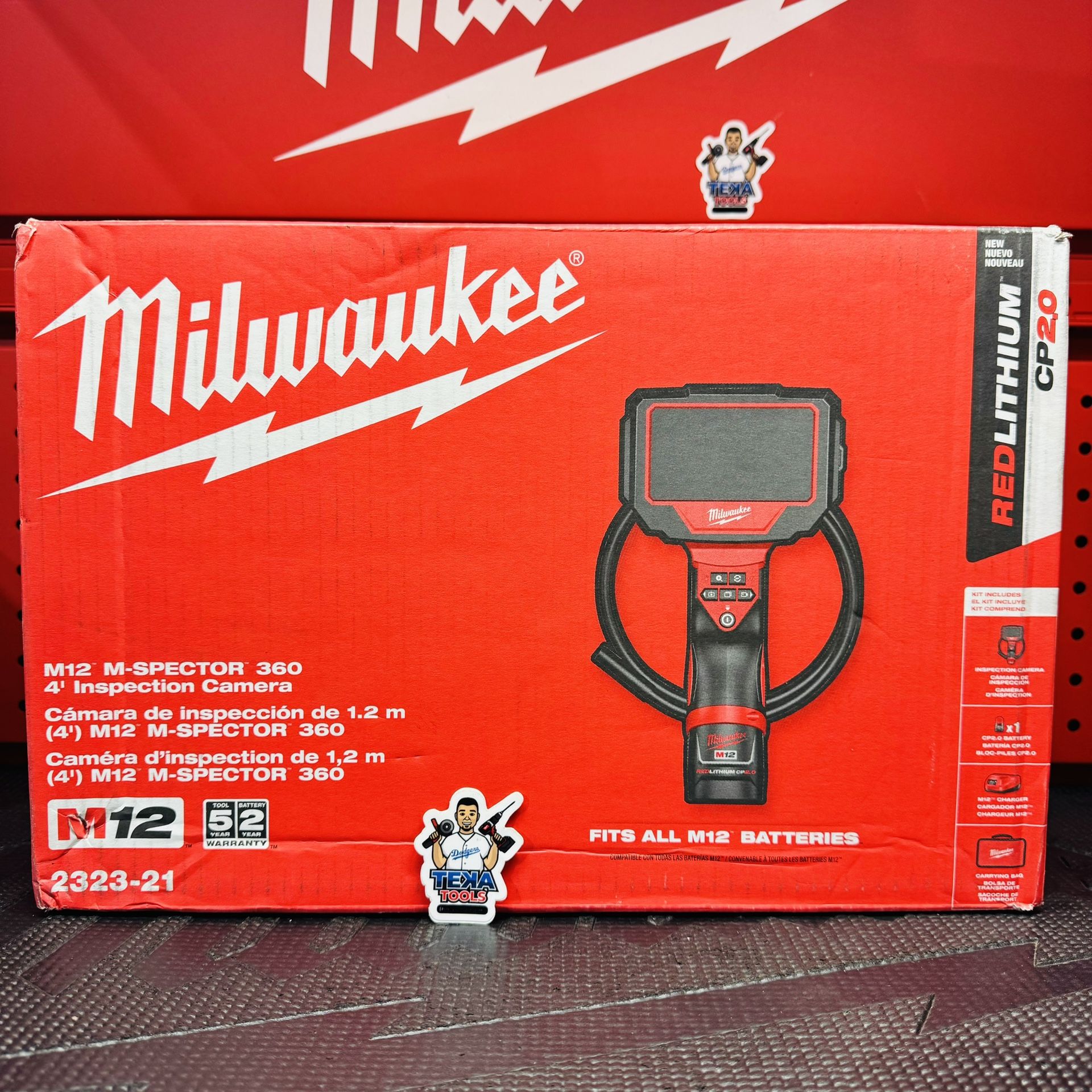 Milwaukee M12 12V Lithium-Ion Cordless M-SPECTOR 360-Degree 4 ft. Inspection Camera Kit