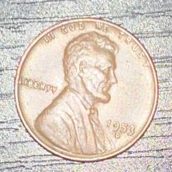 1953 D penny 